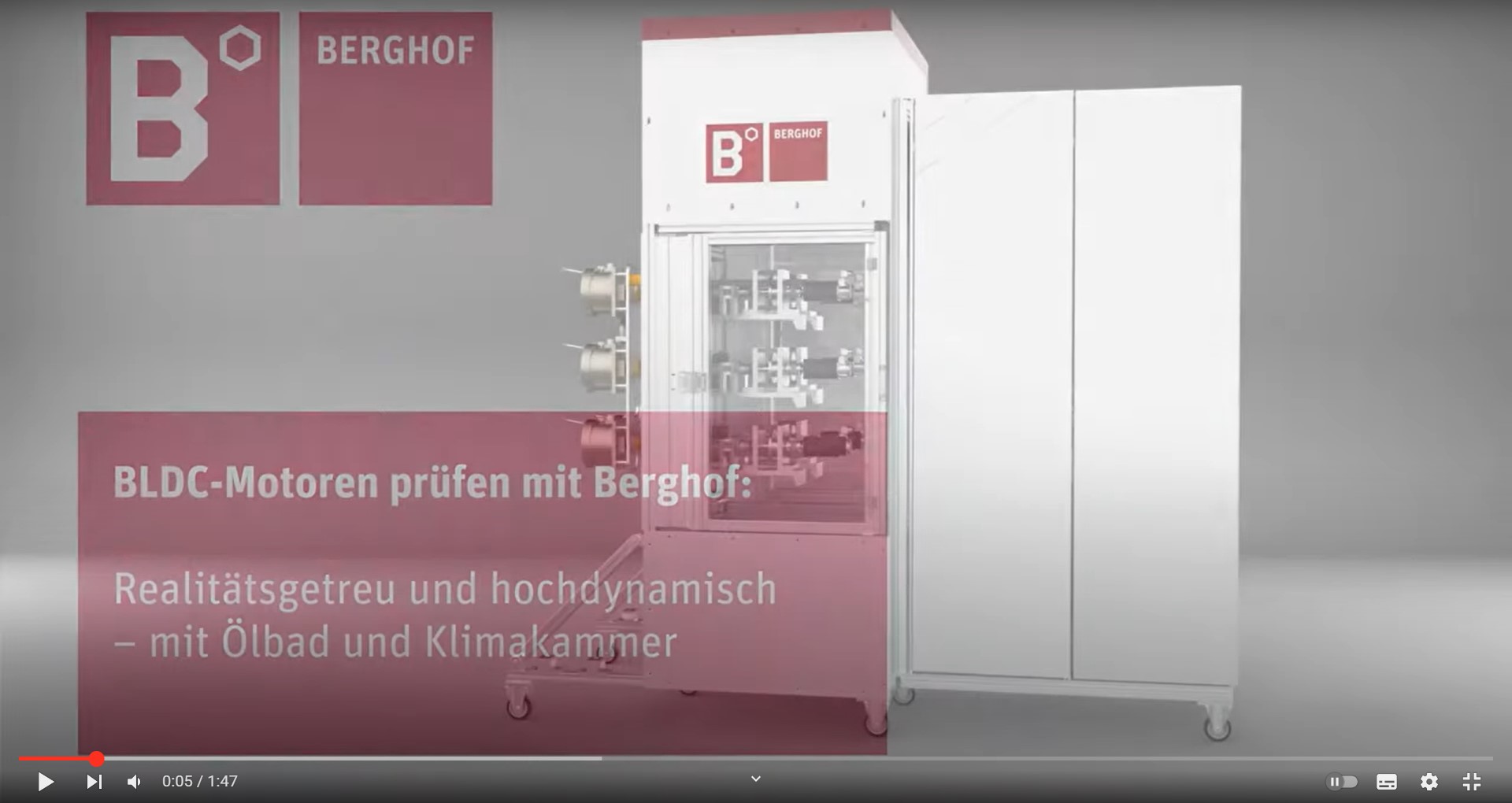 BLDC-Prüfer mit Ölbad und Klimakammer im Videoclip