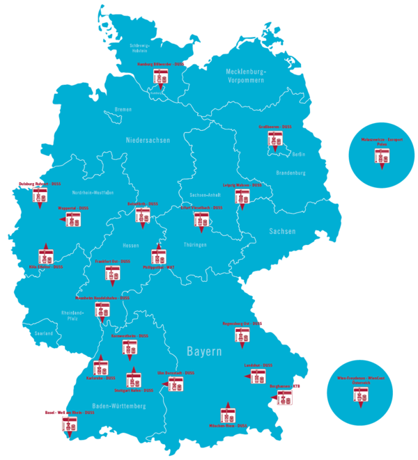 BLU-Standorte in Deutschland, Polen und Österreich