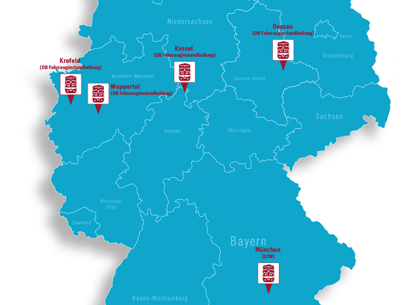 Karte RTS-Standorte in Deutschland und weltweit